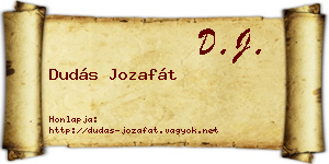 Dudás Jozafát névjegykártya